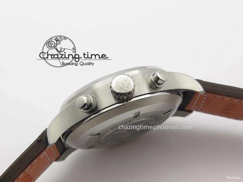 MIROTIME 0219 HighQuality Pilot Chrono 377714 “Le Petit Prince” ZF Best Edition Blue Dial On Brown Leather Strap A 7309